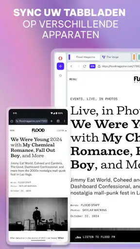 Opera-browser met AI screenshot