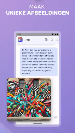 Opera-browser met AI screenshot