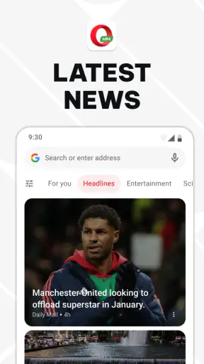 Opera Mini webbrowser screenshot
