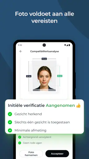 Pasfoto voor Paspoort en ID screenshot