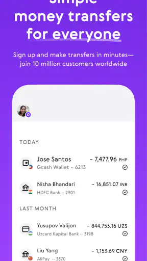 Paysend: Simple Money Transfer screenshot