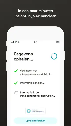 Pensioenchecker screenshot