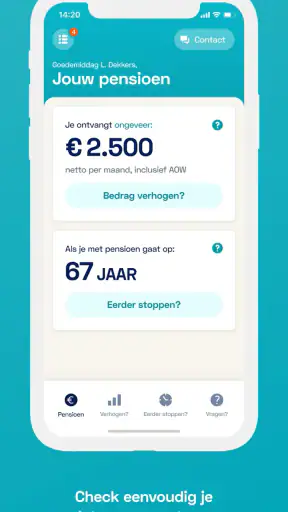 Pensioenchecker screenshot