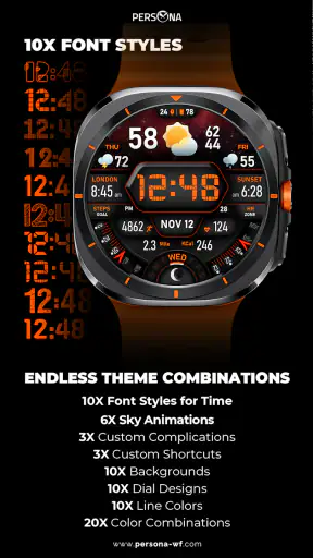 PER17 Digital Watch Face screenshot