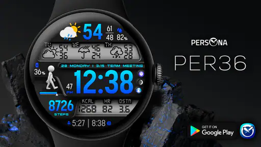 PER36 Digital Watch Face screenshot