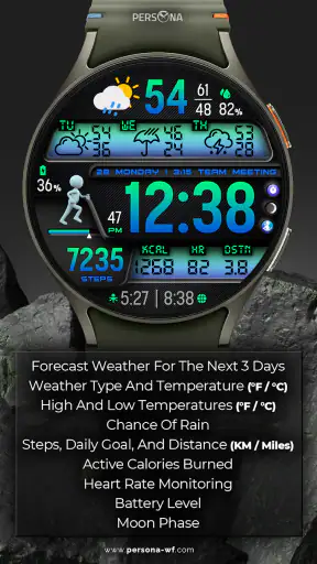 PER36 Digital Watch Face screenshot