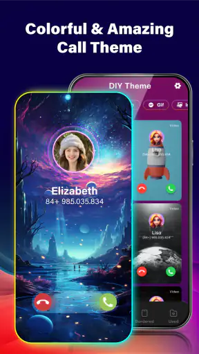 Phone Call Screen Theme 3D App screenshot