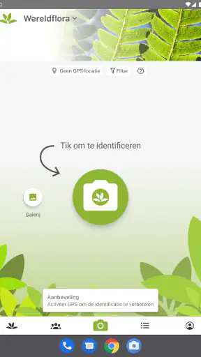 Pl@ntNet plantenidentificatie screenshot