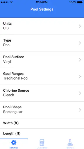 Pool-Calculator screenshot