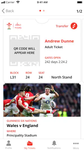 Principality Stadium Ticketing screenshot