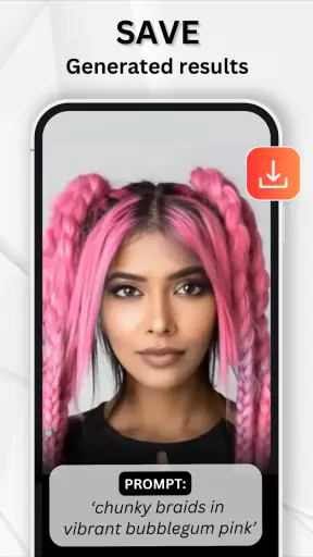 Probeer kapsels met AI uit screenshot