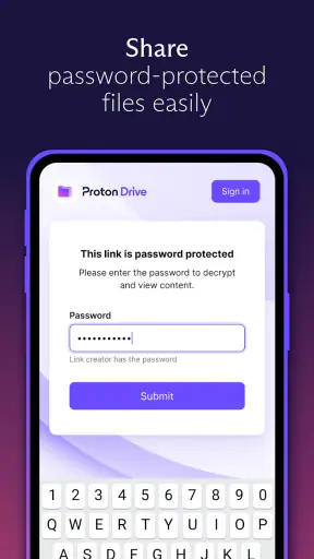 Proton Drive: cloudopslag screenshot