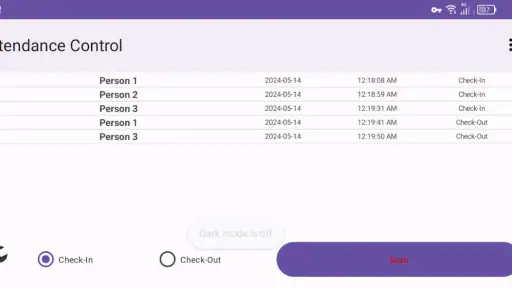 QR Attendance control Admin screenshot