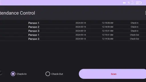 QR Attendance control Admin screenshot