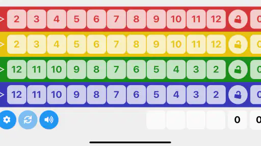 Qwixx Sheet screenshot
