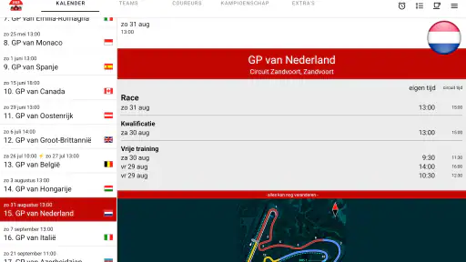 Race Kalender 2025 + WK-Stand screenshot