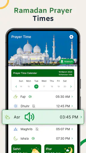 Ramadan Calendar 2025 Time screenshot