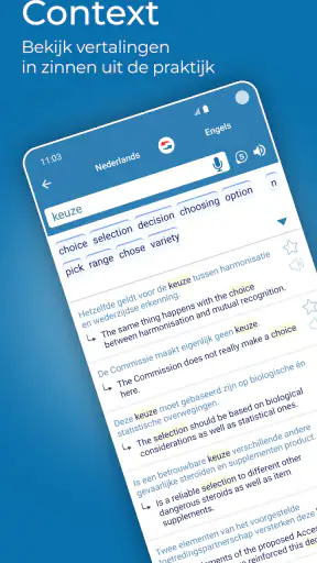 Reverso vertalen en leren screenshot