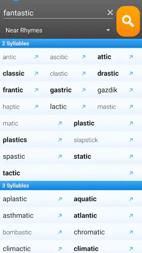 RhymeZone Rhyming Dictionary screenshot