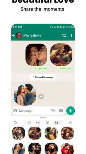 Romantic Stickers WASticker.ly screenshot