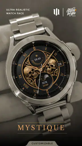 S4U Mystique - Gold watch face screenshot