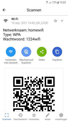 Scanner voor QR- en barcodes screenshot
