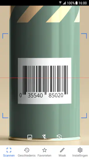 Scanner voor QR- en barcodes screenshot