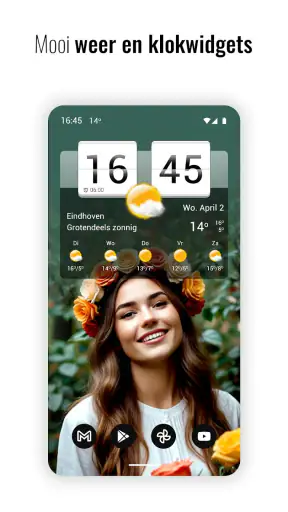 Sense flip klok en weer screenshot