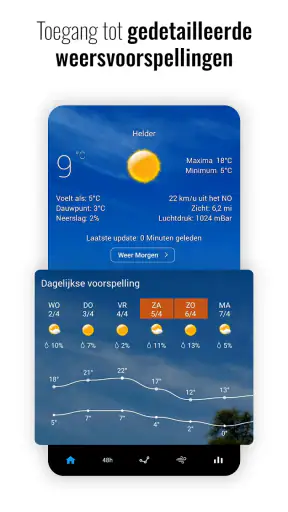 Sense flip klok en weer screenshot