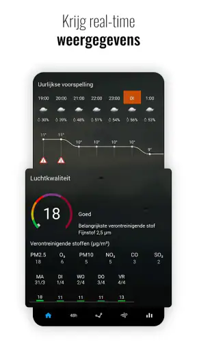 Sense flip klok en weer screenshot