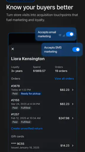 Shopify Point of Sale (POS) screenshot