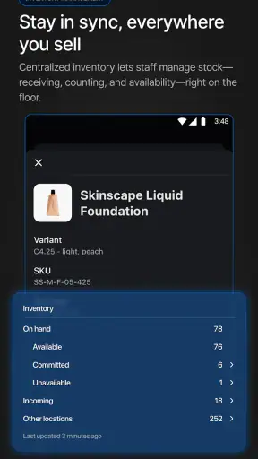 Shopify Point of Sale (POS) screenshot
