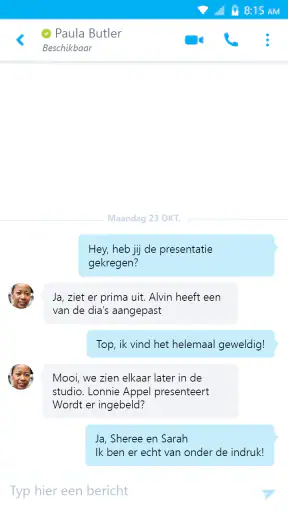 Skype for Business for Android screenshot