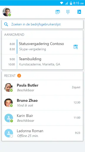 Skype for Business for Android screenshot