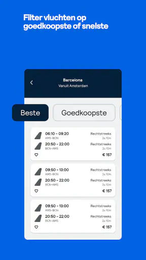 Skyscanner Vluchten Hotels screenshot