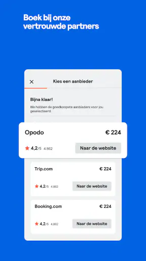 Skyscanner Vluchten Hotels screenshot
