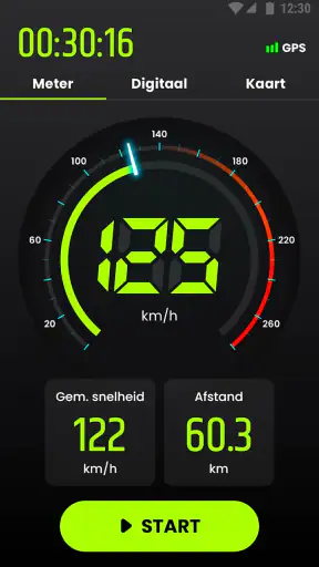 Snelheidsmeter & afstandsmeter screenshot