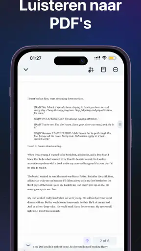 Speechify tekst naar spraak screenshot