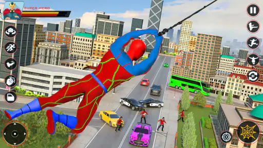 Spider Flying Rope Hero Games screenshot