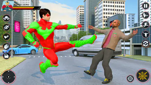 Spider Flying Rope Hero Games screenshot