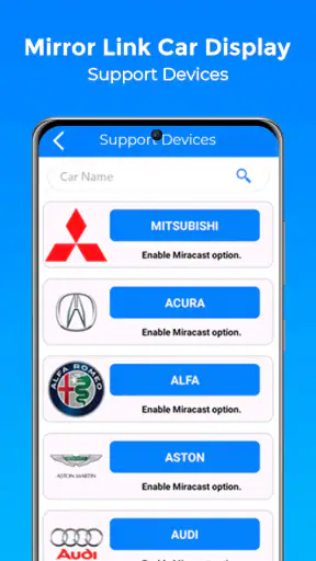 Spiegellink autodisplay screenshot