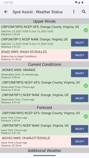 Spot Assist Skydiving Tool screenshot
