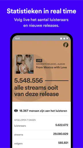 Spotify for Artists screenshot