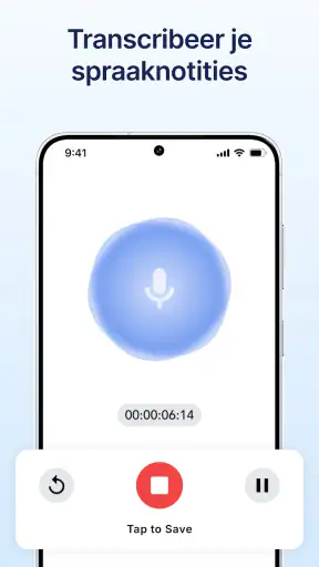 Spraak naar Tekst Transcribeer screenshot