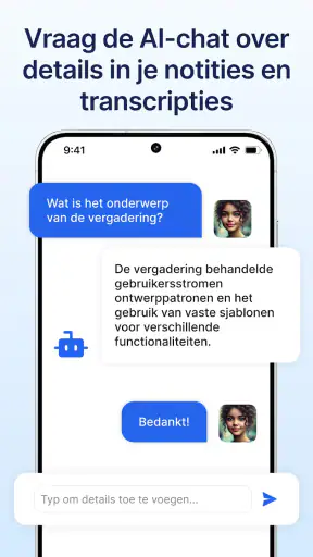 Spraak naar Tekst Transcribeer screenshot