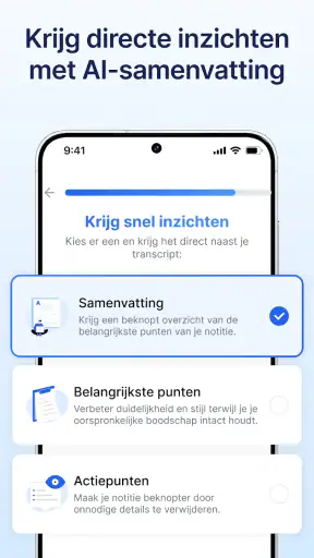 Spraak naar Tekst Transcribeer screenshot