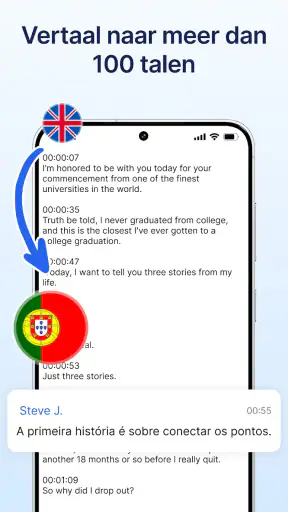 Spraak naar Tekst Transcribeer screenshot