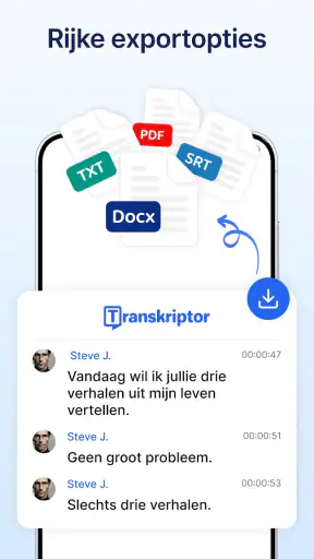 Spraak naar Tekst Transcribeer screenshot