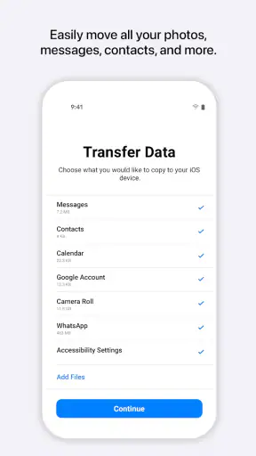 Stap over op iOS screenshot