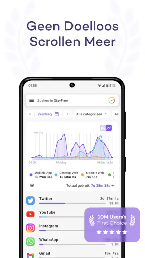StayFree - Schermtijd screenshot